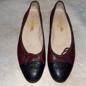 Red and black Chanel flat 41